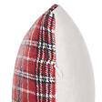 BELIANI - Lot de 2 coussins décoratifs SVEN 30 x 50 cm Rouge Motif de Noël - vignette