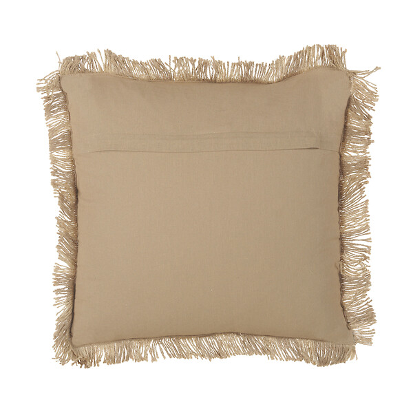 BELIANI - Lot de 2 coussins décoratifs CIRSIUM Jute 45 x 45 cm Beige À rayure - large