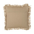 BELIANI - Lot de 2 coussins décoratifs CIRSIUM Jute 45 x 45 cm Beige À rayure - vignette
