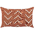 BELIANI - Lot de 2 coussins décoratifs ALBIUM Coton 55 x 35 cm Orange Motif à chevrons - vignette