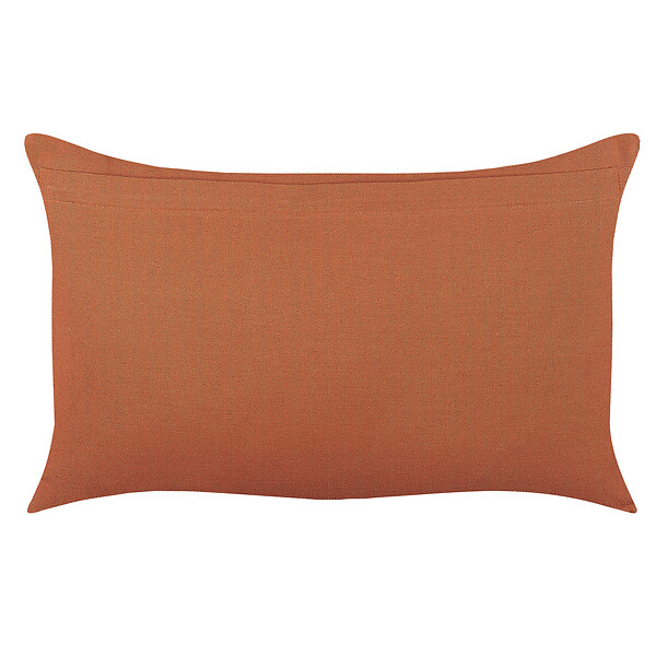 BELIANI - Lot de 2 coussins décoratifs ALBIUM Coton 55 x 35 cm Orange Motif à chevrons - large