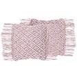 BELIANI - Lot de 2 coussins décoratifs YANIKLAR Coton 40 x 40 cm Rose Motif géométrique - vignette
