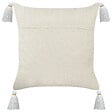 BELIANI - Lot de 2 coussins décoratifs AZALIA Coton 45 x 45 cm Blanc Motif floral - vignette