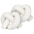 BELIANI - Lot de 2 coussins décoratifs GLADIOLUS Bouclé 172 x 14 cm Blanc cassé Unicolore - vignette