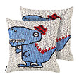 BELIANI - Lot de 2 coussins décoratifs GAMBIR Coton 45 x 45 cm Bleu - vignette