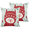 BELIANI - Lot de 2 coussins décoratifs CUPCAKE Coton 45 x 45 cm Rouge - vignette