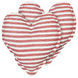 BELIANI - Lot de 2 coussins décoratifs RUBIA Coton 45 x 45 cm Rouge À rayure - vignette