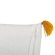 BELIANI - Lot de 2 coussins décoratifs BILOBA Coton 45 x 45 cm Jaune Motif floral - vignette