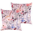 BELIANI - Lot de 2 coussins décoratifs ANEMONES Velours 45 x 45 cm Rose pastel Motif floral - vignette