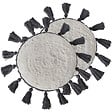 BELIANI - Lot de 2 coussins décoratifs THISTLE Coton 40 x 40 cm Blanc cassé - vignette