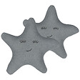 BELIANI - Lot de 2 coussins décoratifs BHOPAL Coton 40 x 40 cm Gris Étoile - vignette