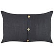 BELIANI - Lot de 2 coussins décoratifs BANORI Lin 30 x 50 cm Noir Unicolore - vignette