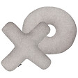 BELIANI - Lot de 2 coussins décoratifs HESPERIS Bouclé Gris clair Unicolore - vignette
