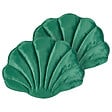 BELIANI - Lot de 2 coussins décoratifs CONSOLIDA Velours 47 x 35 cm Vert émeraude Unicolore - vignette