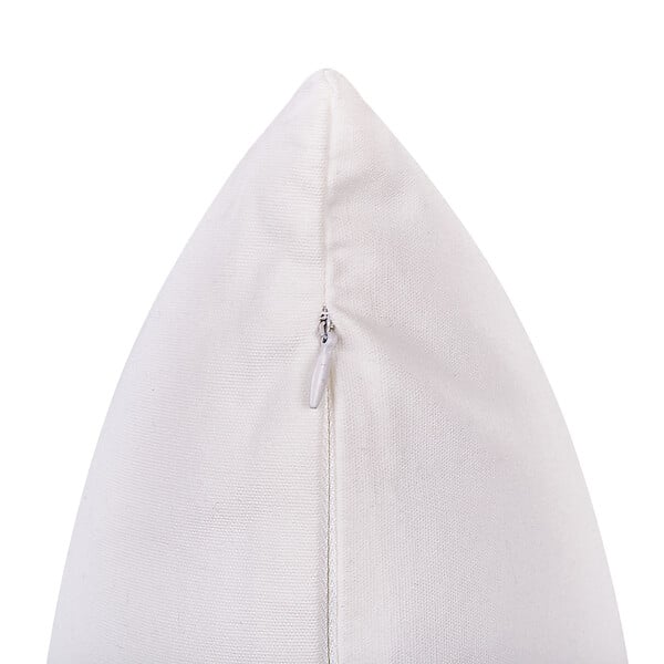 BELIANI - Lot de 2 coussins décoratifs PHLOX Coton 45 x 45 cm Blanc - large