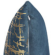 BELIANI - Lot de 2 coussins décoratifs GARDENIA Velours 45 x 45 cm Bleu Motif abstrait - vignette