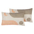 BELIANI - Lot de 2 coussins décoratifs MELAMPODIUM 30 x 50 cm Multicolore Motif abstrait - vignette