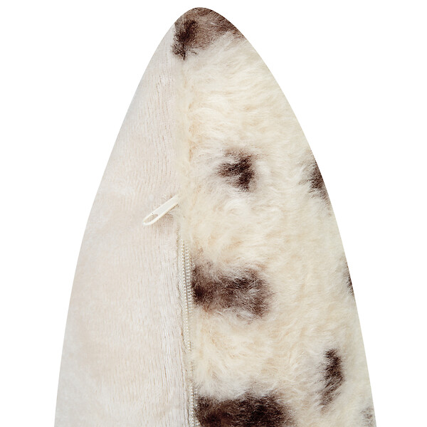 BELIANI - Lot de 2 coussins décoratifs KASRA Fourrure synthétique 45 x 45 cm Beige clair Motif abstrait - large
