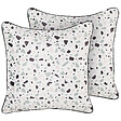 BELIANI - Lot de 2 coussins décoratifs LAVENDER Velours 45 x 45 cm Blanc Motif terrazzo - vignette