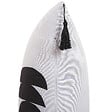 BELIANI - Lot de 2 coussins décoratifs LIRIOPE 30 x 50 cm Noir/blanc Motif géométrique - vignette
