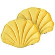 BELIANI - Lot de 2 coussins décoratifs CONSOLIDA Velours 47 x 35 cm Jaune Unicolore - vignette