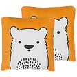 BELIANI - Lot de 2 coussins décoratifs WARANASI Coton 45 x 45 cm Orange - vignette