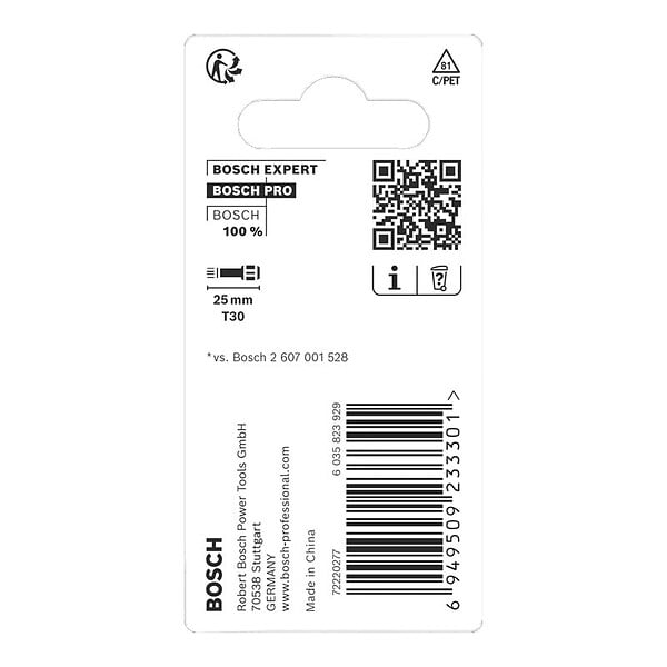 BOSCH - Embouts 6 pans T30 BOSCH Impact Control 25 mm - 2 pièces - large