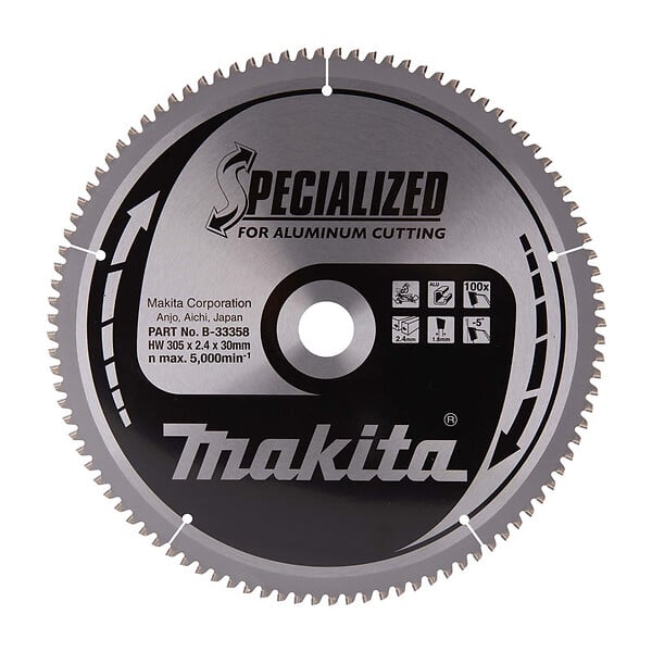 MAKITA - Lame de scie circulaire MAKITA B-33283, alliage T.C.T spécialisé, 190 x 20 mm, 60 dents, pour aluminium - large