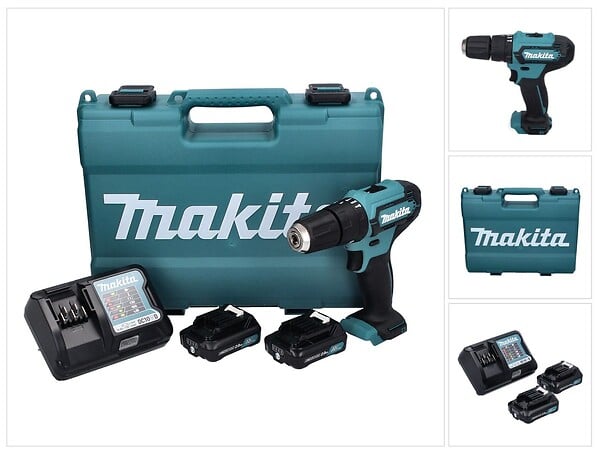 MAKITA - Perceuse Visseuse À Percussion Sans Fil - 12 V Li-ion 2 Ah Cxt - Ø 10 Mm - 1,2 Kg - large