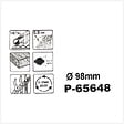 MAKITA - Brosse MAKITA P-65648 en fil d'acier cuivré Ø 98 mm pour décapeur à rouleau MAKITA 9741 860 W - vignette