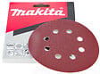 MAKITA - 10 disques abrasifs MAKITA Ø 125 mm Red Auto-agrippant avec 8 trous - vignette
