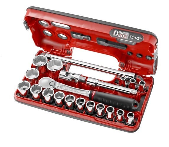 FACOM - Jeu DBOX de douilles 1/2'' 6 pans métriques OGV-GRIP - FACOM - SL.DBOX1GRPPB - large