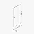 COULICOOL - Porte Coulissante Seule - Prépeinte Plane 63 cm - vignette