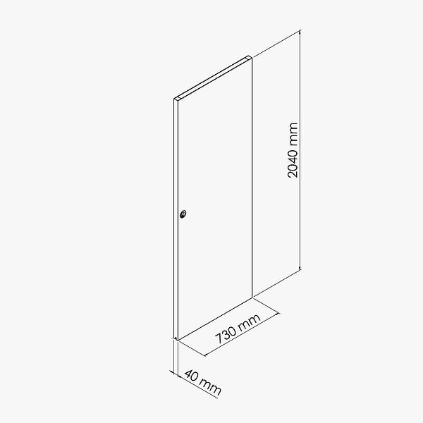 COULICOOL - Porte Coulissante Seule - Prépeinte Plane 73 cm - large