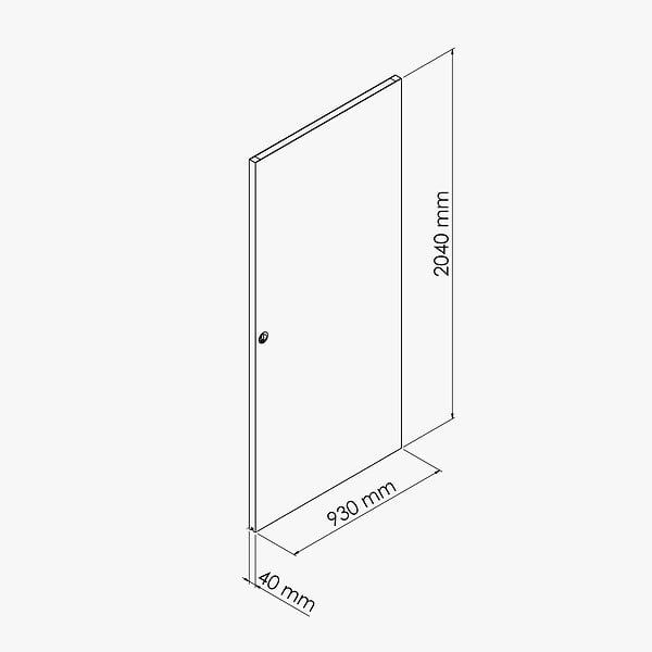 COULICOOL - Porte Coulissante Seule - Prépeinte Plane 93 cm - large