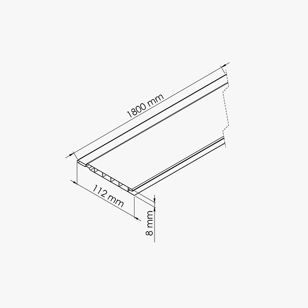 TECNOPROFILS - Lambris PVC 100 mm - Lot de 10 Lames - Blanc - 1.80 m - large
