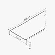 TECNOPROFILS - Lambris PVC Alimentaire 250 mm - Lot de 4 Lames - Blanc - vignette