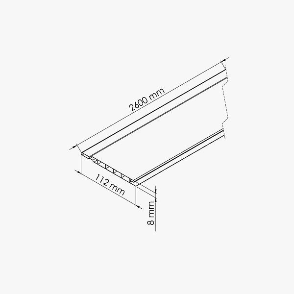 TECNOPROFILS - Lambris PVC 100 mm - Lot de 10 Lames - Blanc - 2.60 m - large