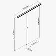 COULICOOL - Porte Coulissante avec Rail + Serrure - Prépeinte Plane 63 cm - vignette