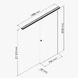 COULICOOL - Porte Coulissante avec Rail - Prépeinte Plane 93 cm - Sans butée - vignette