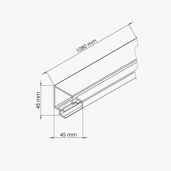 MON MARCHE DECO - Poteau d'Angle - Verrière en Kit - Blanc - large