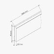 TECNOPROFILS - Plinthe MDF 2 m - Frêne Clair - Lot de 5 - 70 x 10 mm - vignette