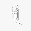 TECNOPROFILS - Paire d'Embouts Plinthe Passe-Câble PVC 50 mm - Blanc - vignette