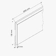 TECNOPROFILS - Plinthe MDF 2 m - Chêne Cérusé - Lot de 5 - 100 x 10 mm - vignette