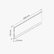 TECNOPROFILS - Plinthe à Lèvre PVC - Gris - 2 m, Lot de 5 - vignette