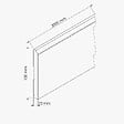 TECNOPROFILS - Plinthe MDF 2 m - Chêne Cendré - Lot de 5 - 100 x 10 mm - vignette