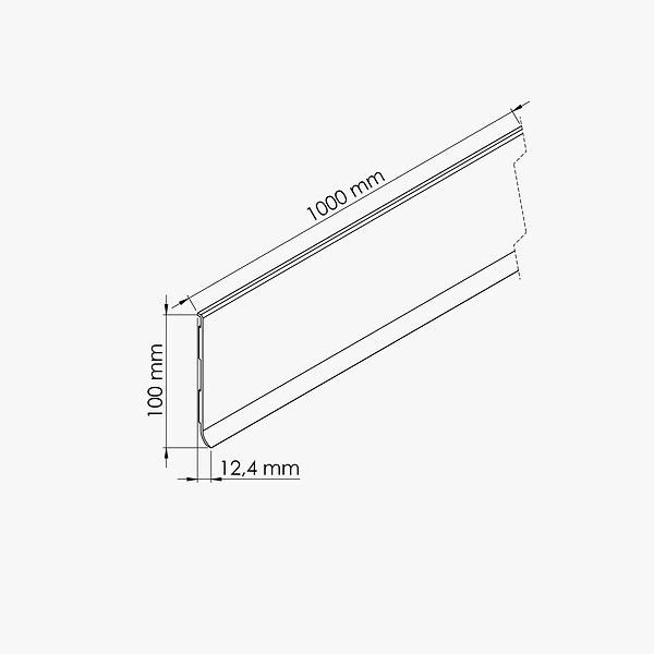 TECNOPROFILS - Plinthe à Lèvre PVC - Chêne de Wallonie - 1 m, À l'unité - large