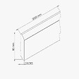 TECNOPROFILS - Plinthe MDF 2 m - Chêne Cérusé - Lot de 5 - 80 x 14 mm - vignette