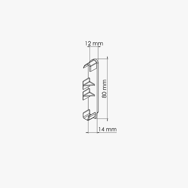 TECNOPROFILS - Paire d'Embouts de Plinthe Alvéolaire PVC - Blanc - large