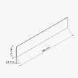 MON MARCHE DECO - Contremarche Escalier PVC - Hera Vert de Gris H. 17 x L. 98 cm - Lot de 5 - vignette